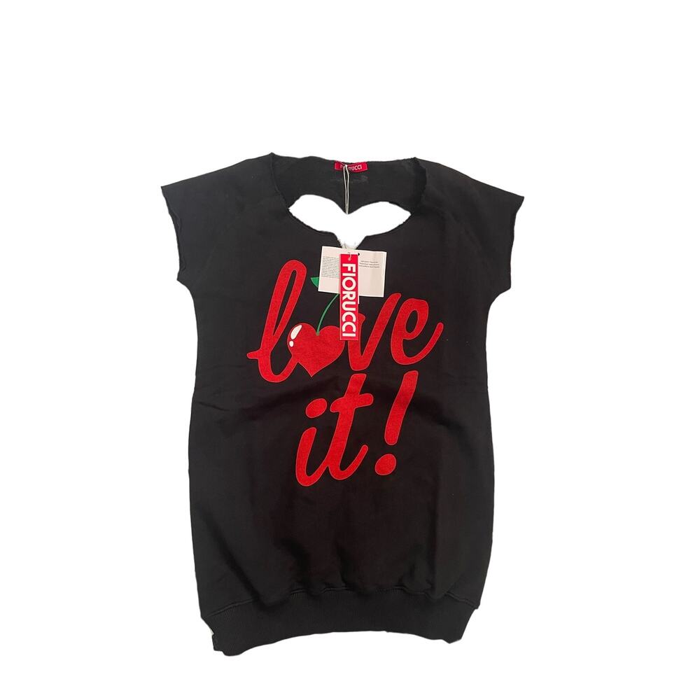 Fiorucci Love It Sweatshirt Tunic Top, NWT, size: Small